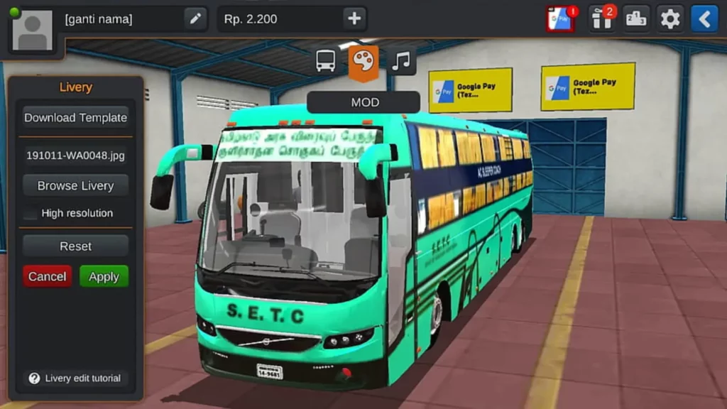bus simulator indonesia 
custom design