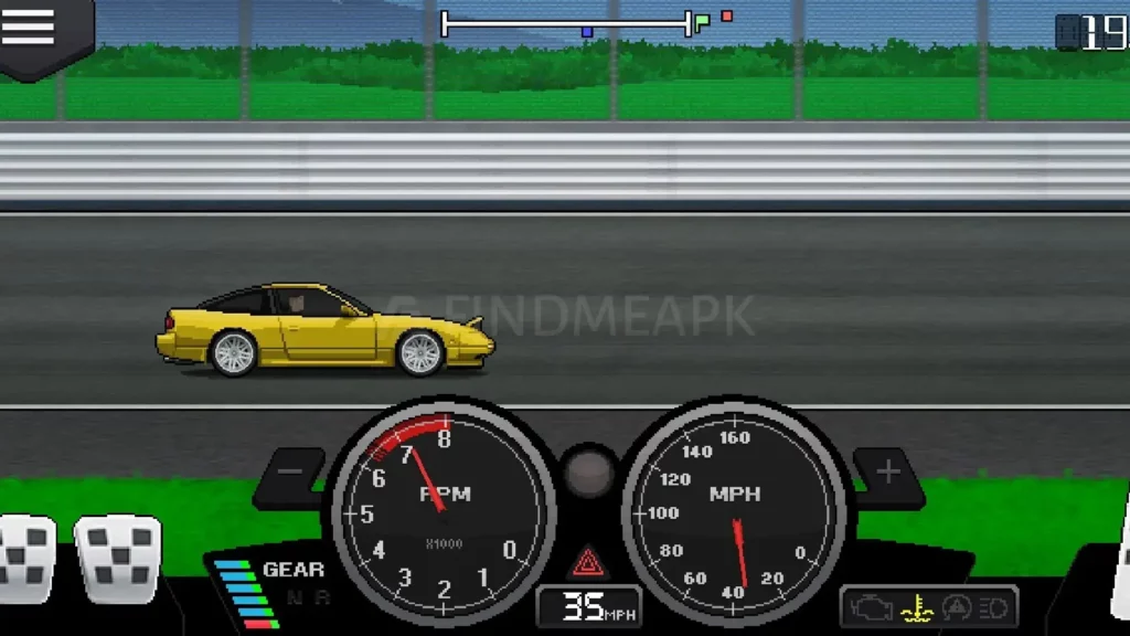 Pixel car racer controls