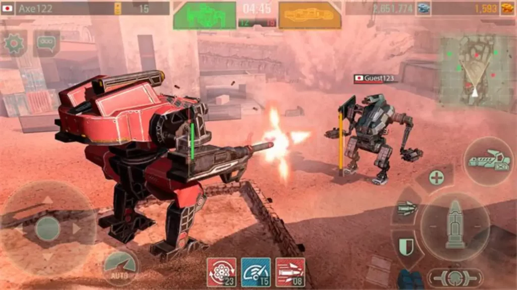 war robots controls 