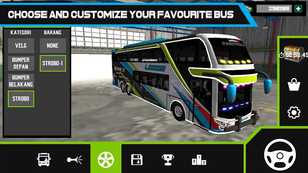 Mobile Bus Simulator Varity of buses
