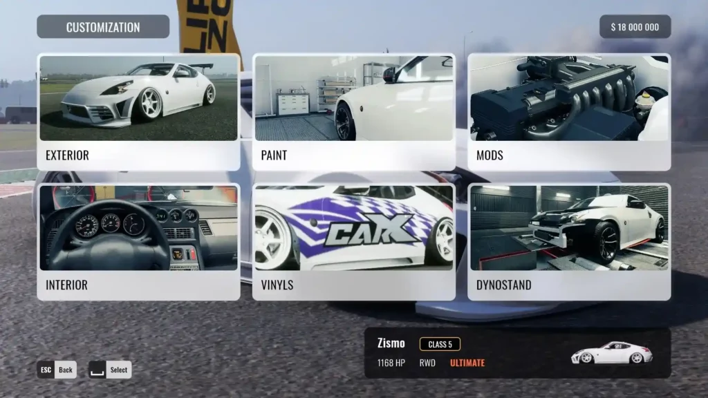 carx drift racing car customization