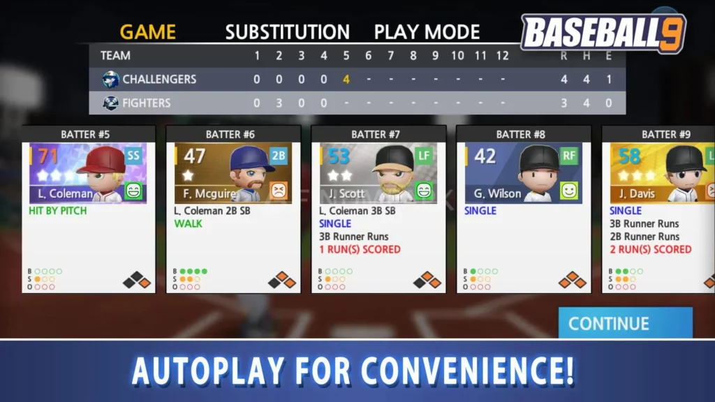 Baseball 9 create a team