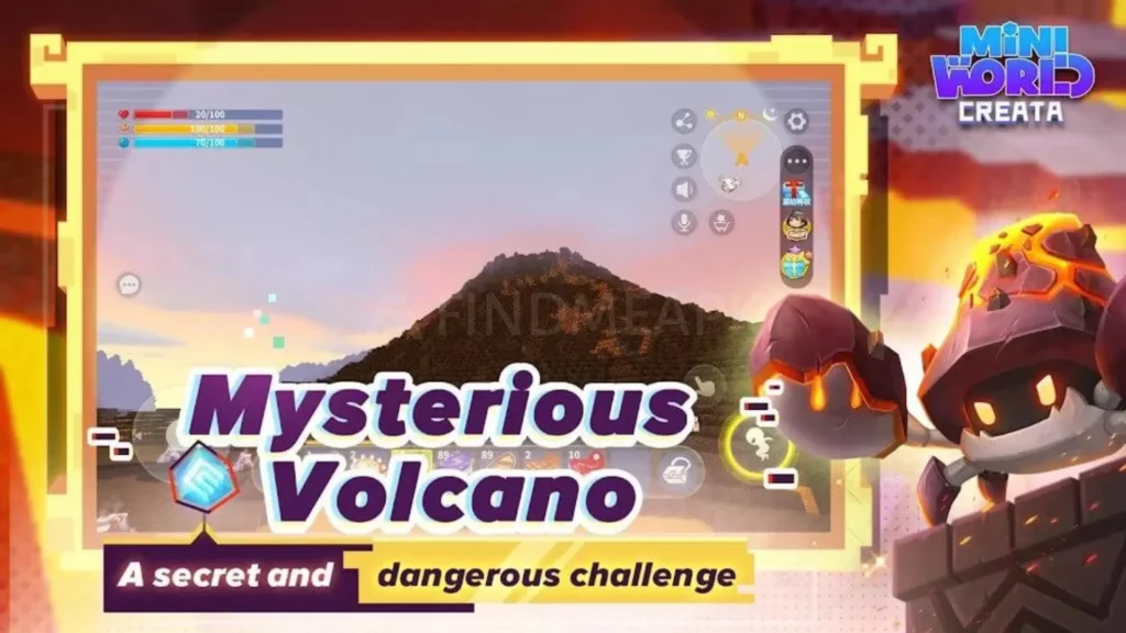 Mini World CREATA mini world Game Volcano