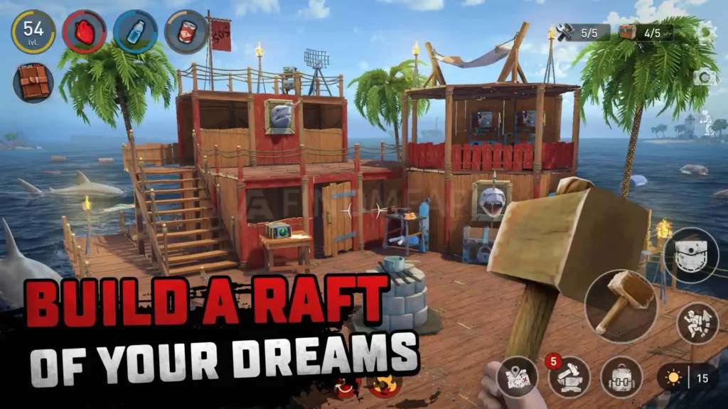 Raft survival Game Feature