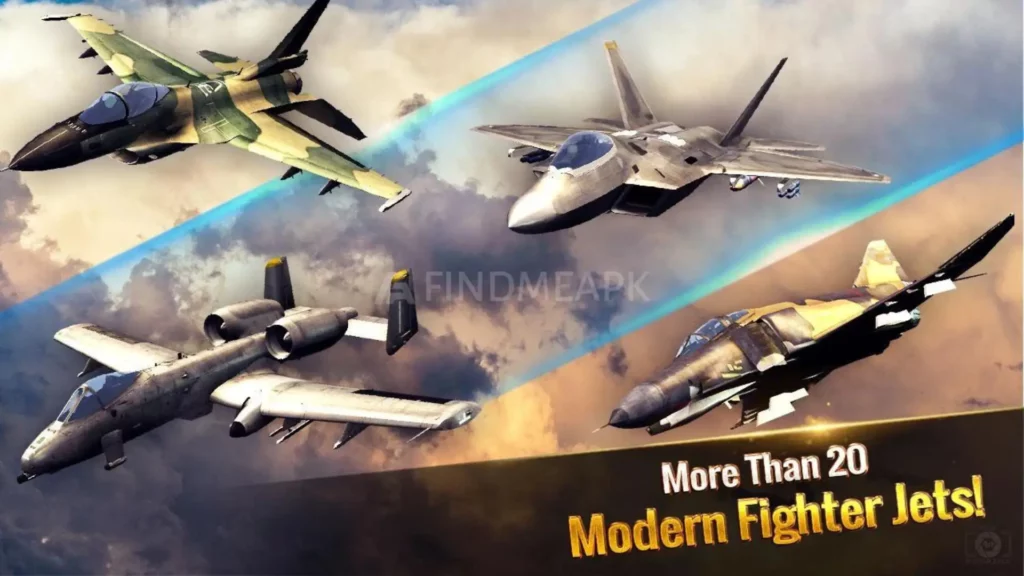 Modern Fighter Jets in Ace Fighter MOD APK 