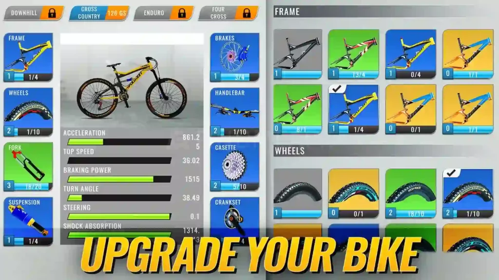 Bike clash upgrades