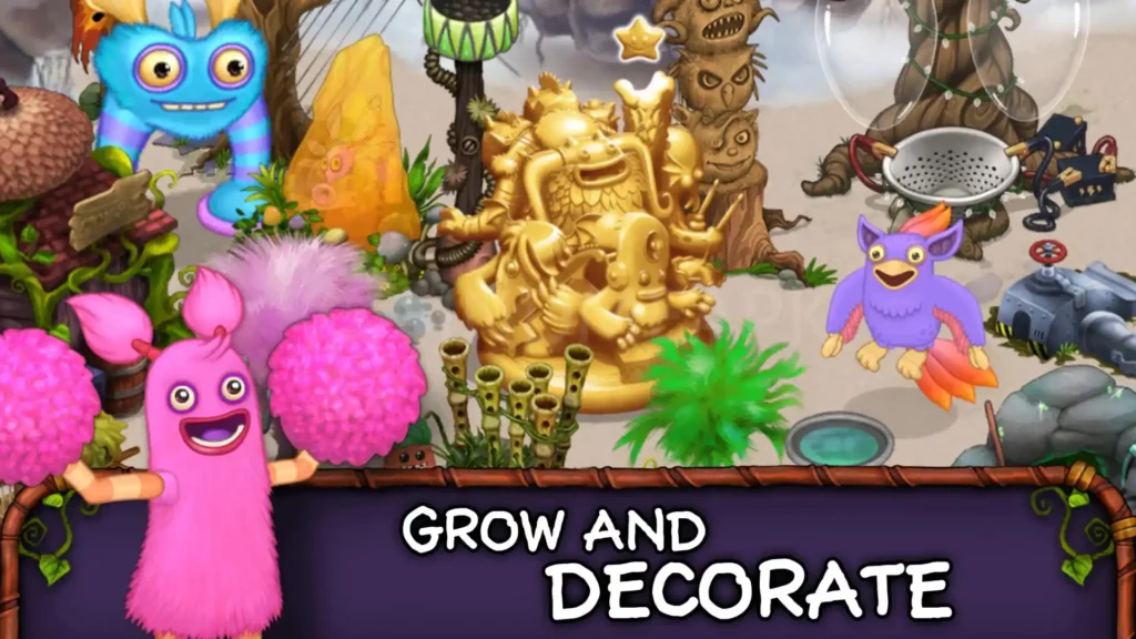 Grow and Decorate in My Singing Monster 