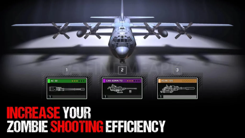 Zombie Gunship Survival Game Features Efficiency