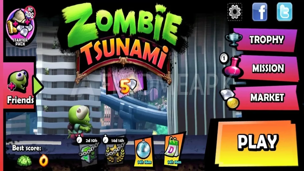 Zombie Tsunami MOD Gameplay image